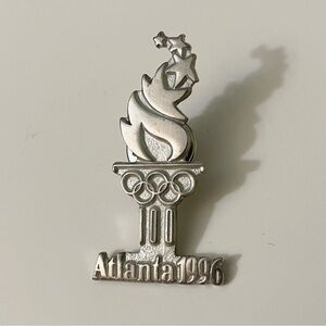Atlanta 1996 Silver Olympic Torch Olympic Pin
